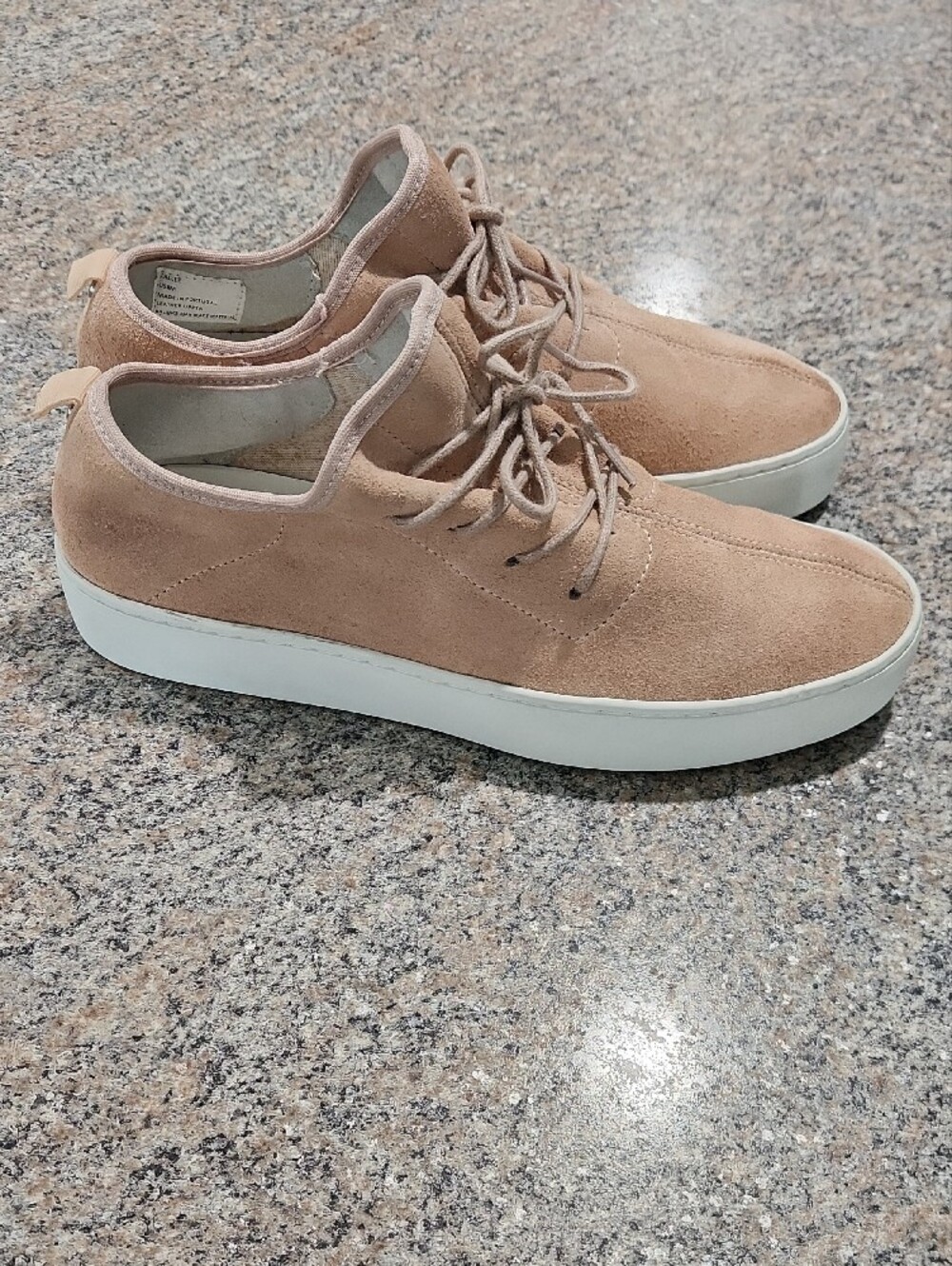 Bull Boxer Callee Blush Suede Lace‑Up Sneakers Women’s Size 8 Made in Portugal